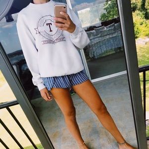 Cute long sleeve white trinity college shirt